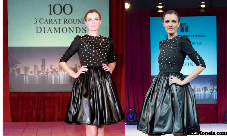 2. Tov International’s Black Diamond-Studded Cocktail Dress 