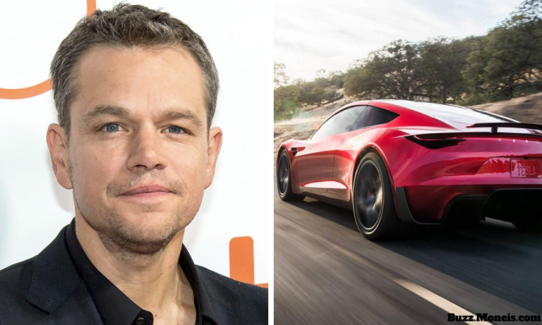 25. Matt Damon – Tesla Roadster 